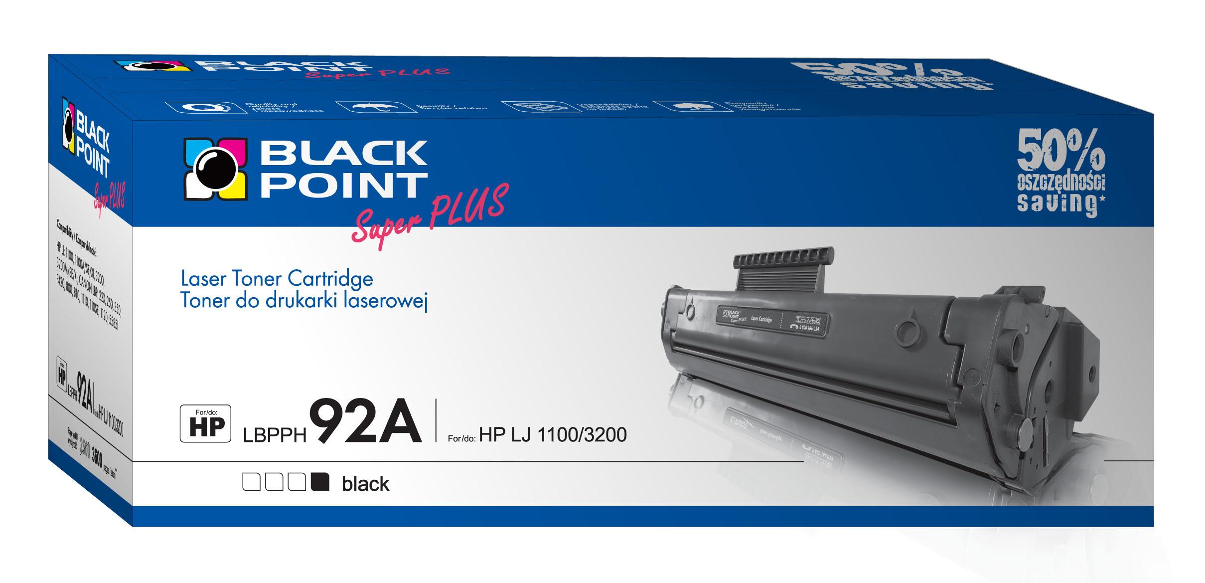 CMYK - Black Point toner LBPPH92A zastpuje HP C4092A, 3600 stron