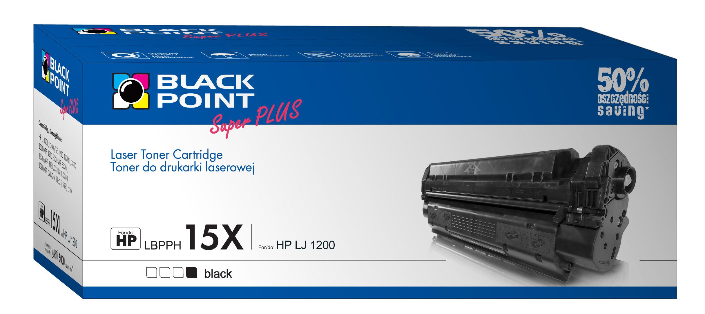 CMYK - Black Point toner LBPPH15X zastpuje HP C7115X, 5000 stron