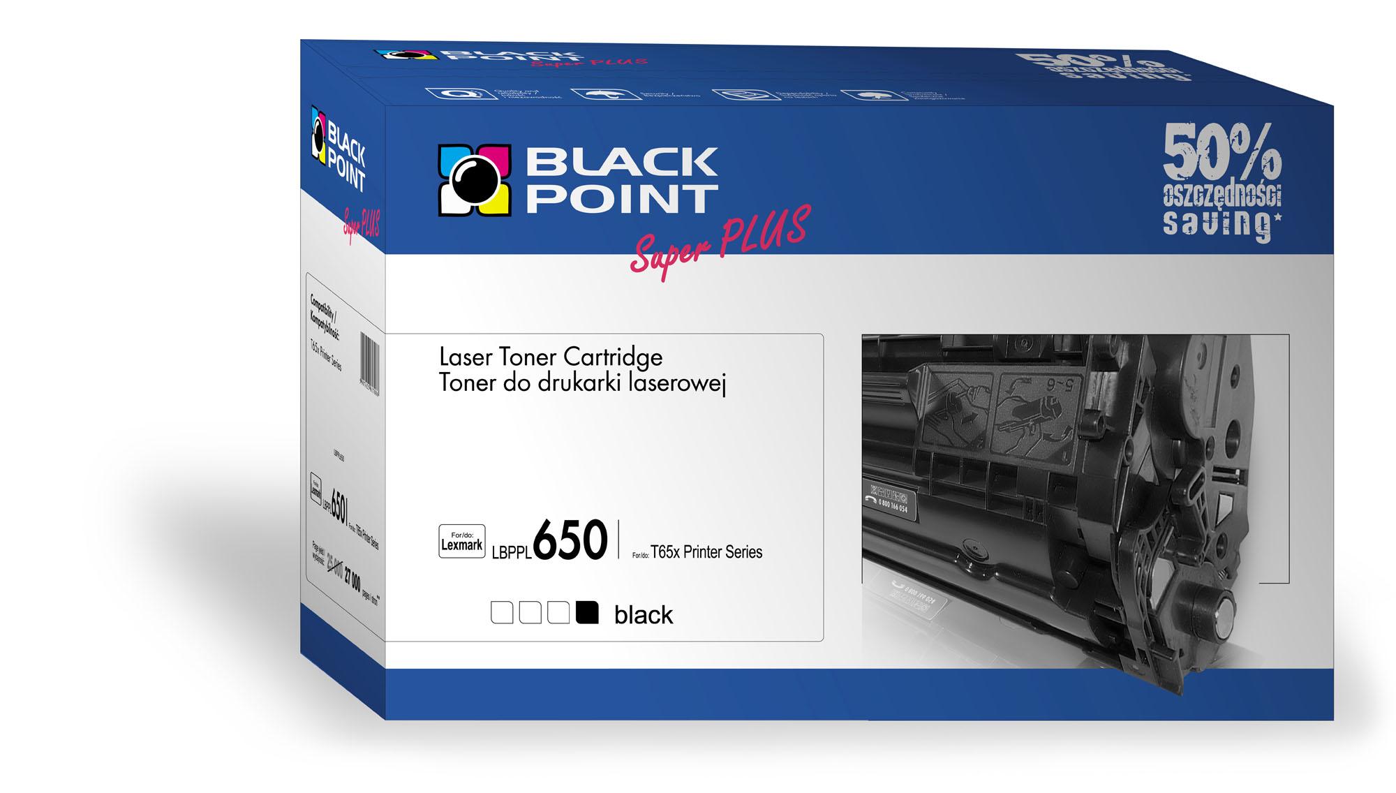 CMYK - Black Point toner LBPPL650 zastpuje Lexmark T650H11E, 27000 stron
