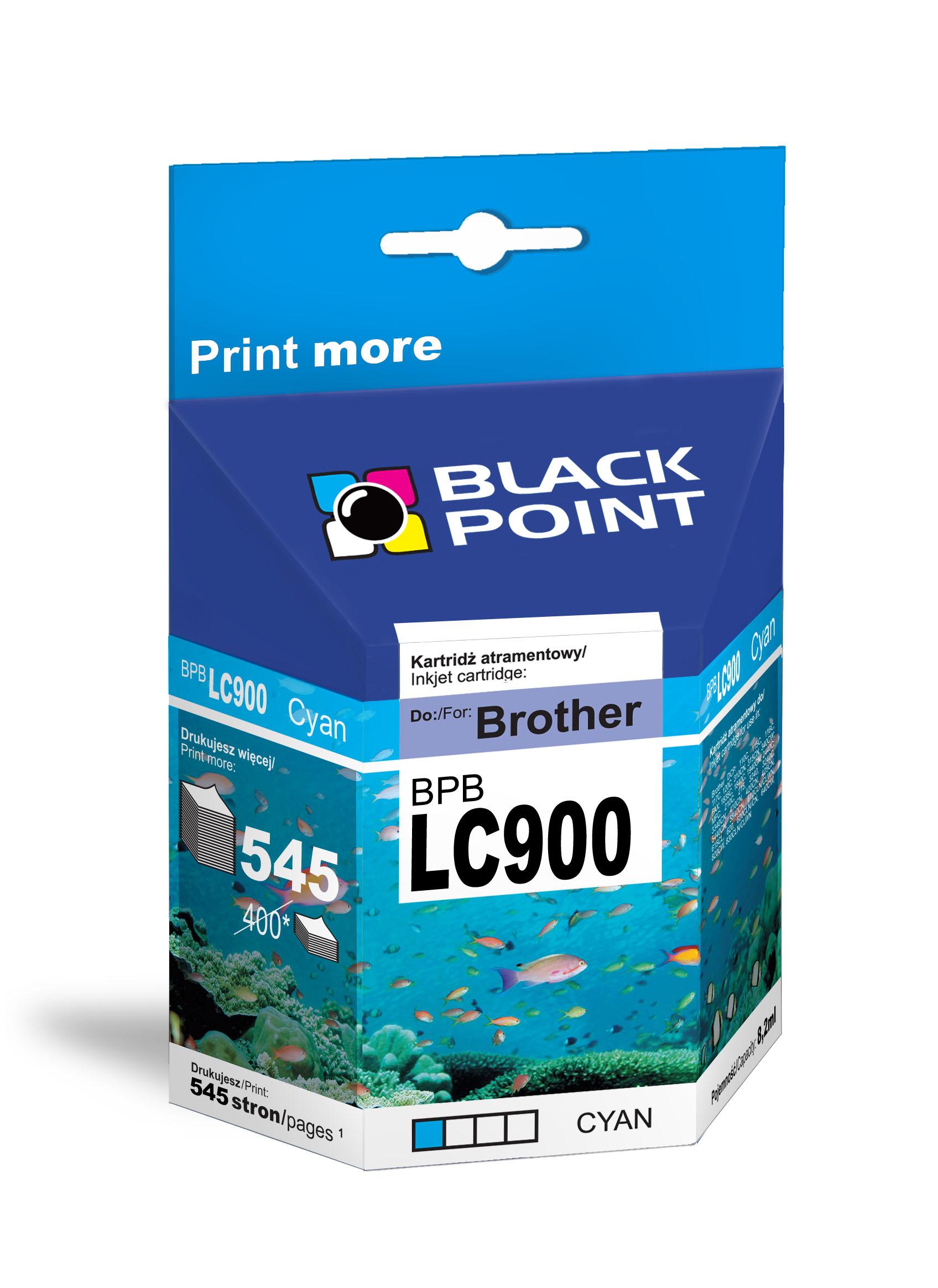 CMYK - Black Point tusz BPBLC900C zastpuje Brother LC900C, niebieski