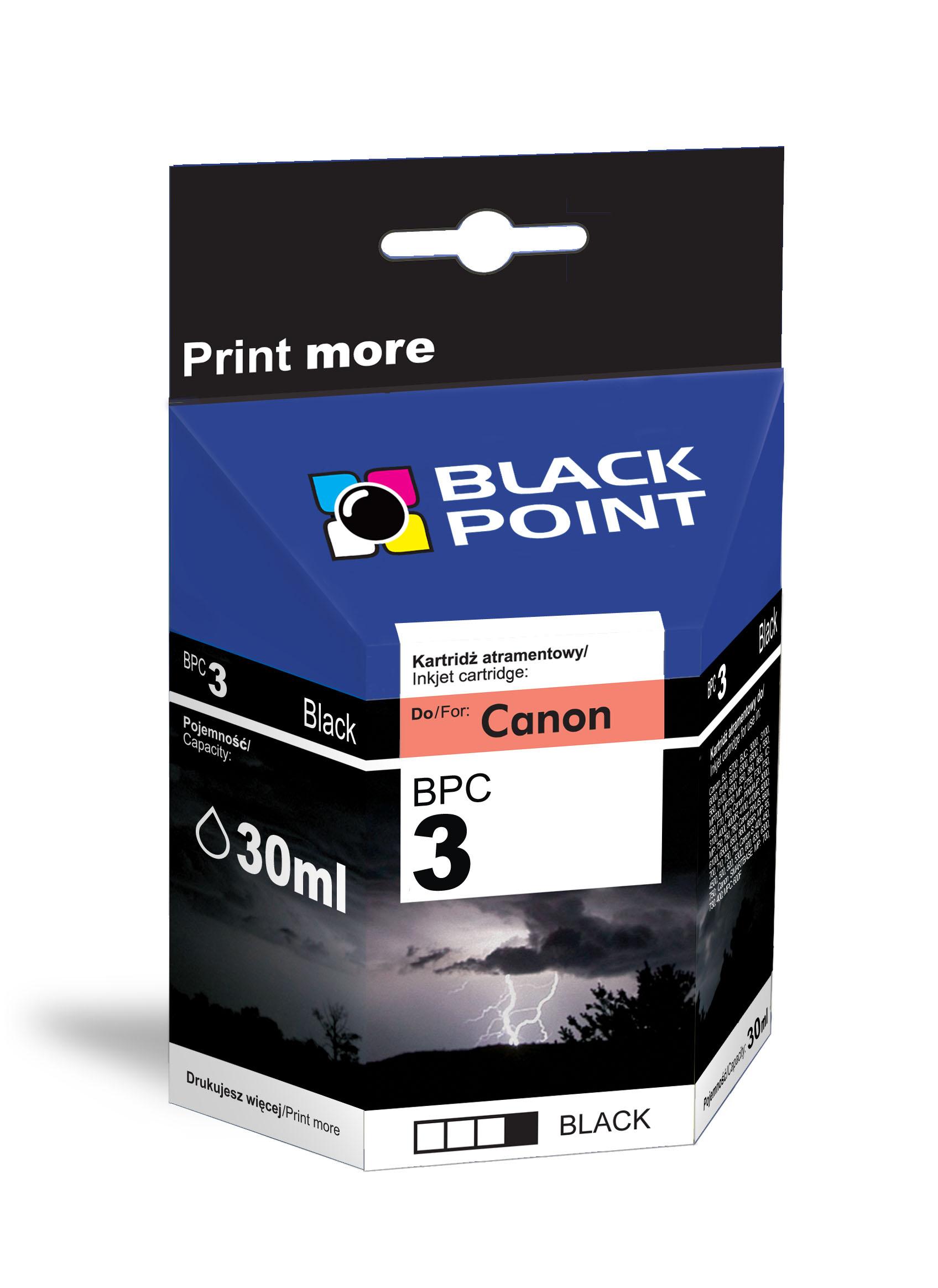 CMYK - Black Point tusz BPC3BK zastpuje Canon BCI-3BK, czarny