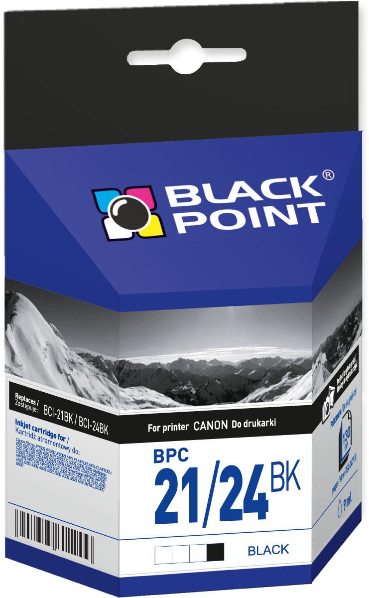 CMYK - Black Point tusz BPC21/24BK zastpuje Canon BCI-21BK / BCI-24BK, czarny