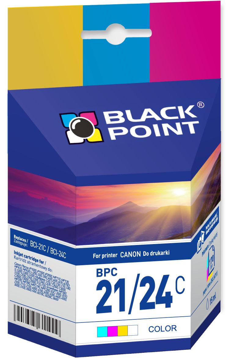 CMYK - Black Point tusz BPC21/24C zastpuje Canon BCI-21C / BCI-24C, trjkolorowy