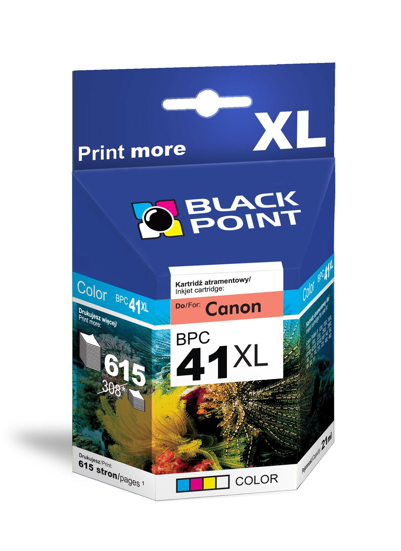 CMYK - Black Point tusz BPC41XL zastpuje Canon CL-41, trjkolorowy