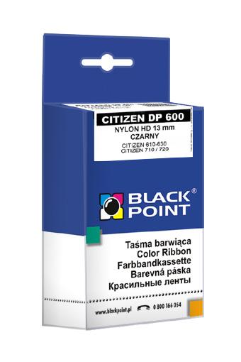 CMYK - Black Point tama barwica KBPC600BL zastpuje Citizen DP 600 , czarna, 12,7 mm / 9,5 m