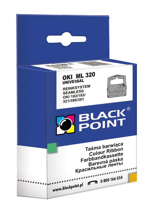CMYK - Black Point tama barwica KBPO320 zastpuje Oki ML 182 / 391, czarna, uniwersalna 9 / 24 igy, 8 mm / 1,8 m