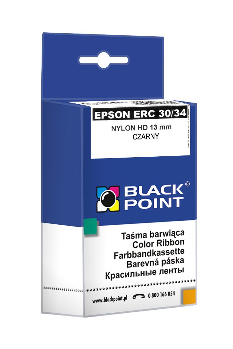 CMYK - Black Point tama barwica KBPE30BK zastpuje Epson ERC 30 / 34 , czarna, 12,7 mm / 4 m