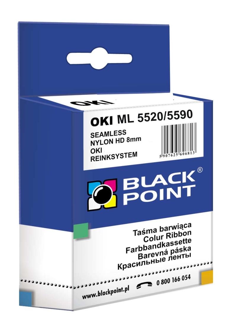CMYK - Black Point tama barwica KBPO5520 zastpuje Oki ML 5520 / 5590, czarna, 8 mm / 1,6 m