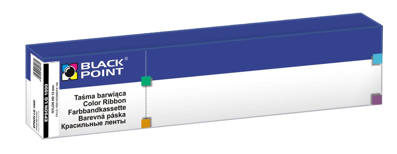 CMYK - Black Point tama barwica KBPE1000 zastpuje Epson LQ 1000 / 1050, czarna, 12,7 mm / 16 m