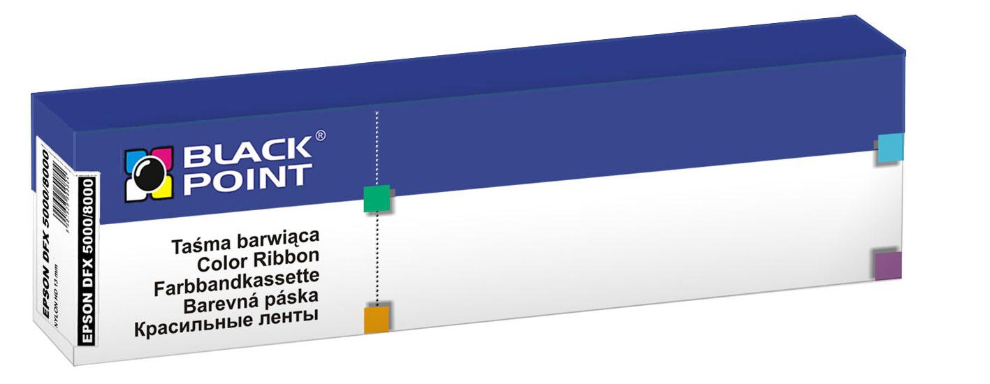 CMYK - Black Point tama barwica KBPE5000 zastpuje Epson DFX 5000 / 8000, czarna, 12,7 mm / 45 m
