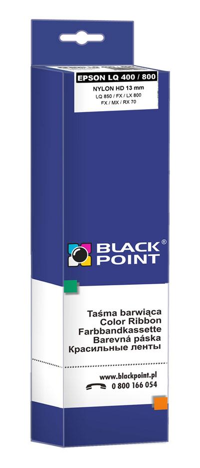 CMYK - Black Point tama barwica KBPE400 zastpuje Epson LQ 400 / 800, czarna, 12,7 mm / 14 m